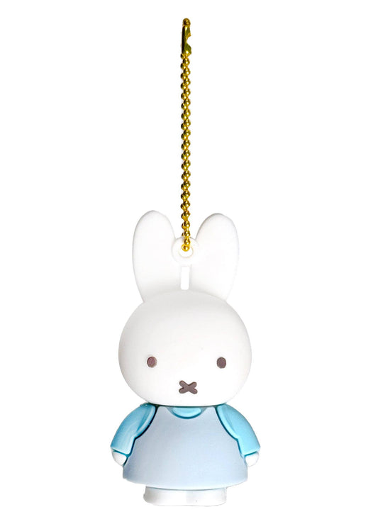 Miffy Rubber Mascot Keychain in Blue