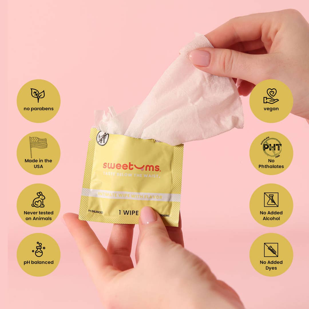 Pina Colada Flavored Intimate Wipes Waxing Beauty self care