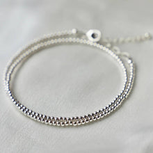 Load image into Gallery viewer, STERLING SILVER DOUBLE WRAP BRACELET
