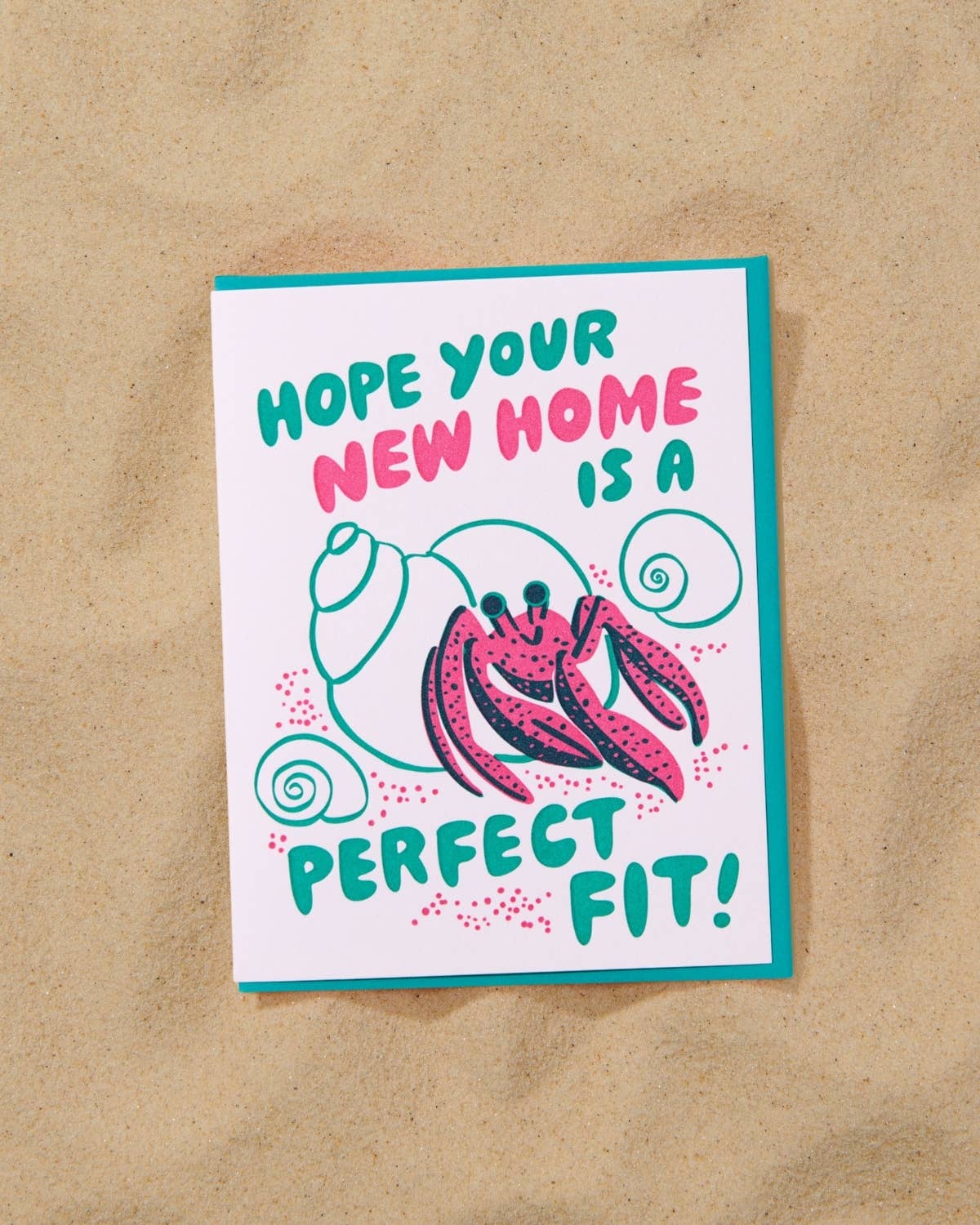 Funny Letterpress New Home Greeting Card - Perfect Fit