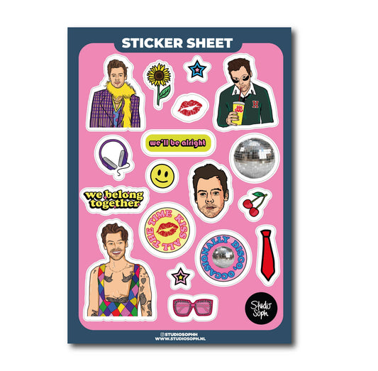 Kiss And Disco A5 Sticker Sheet