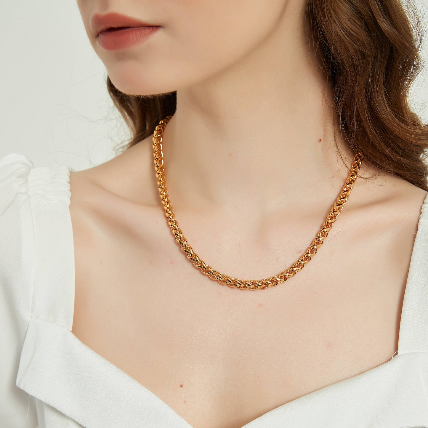 Ella rolo chain necklace, chain necklace, gold necklace