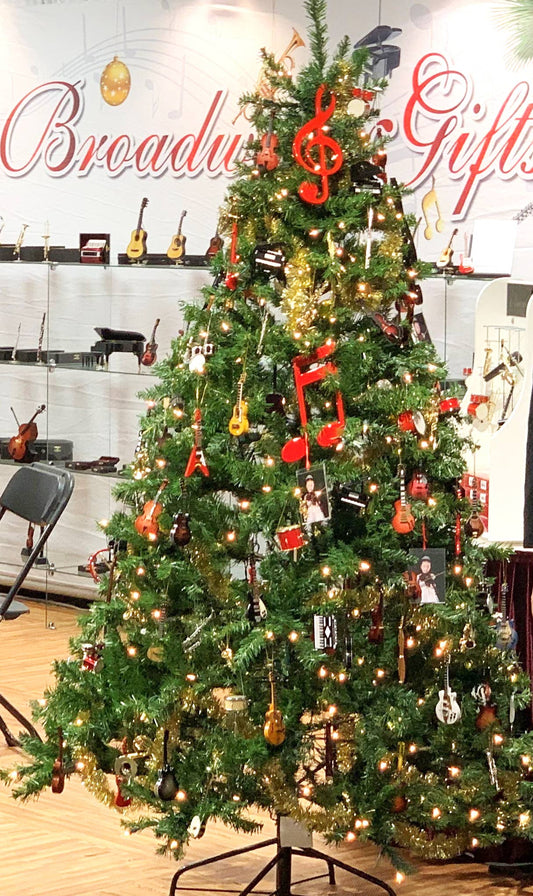 Red E-Bass Guitar Ornament