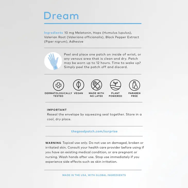 Dream Plant-Based Wellness Patch