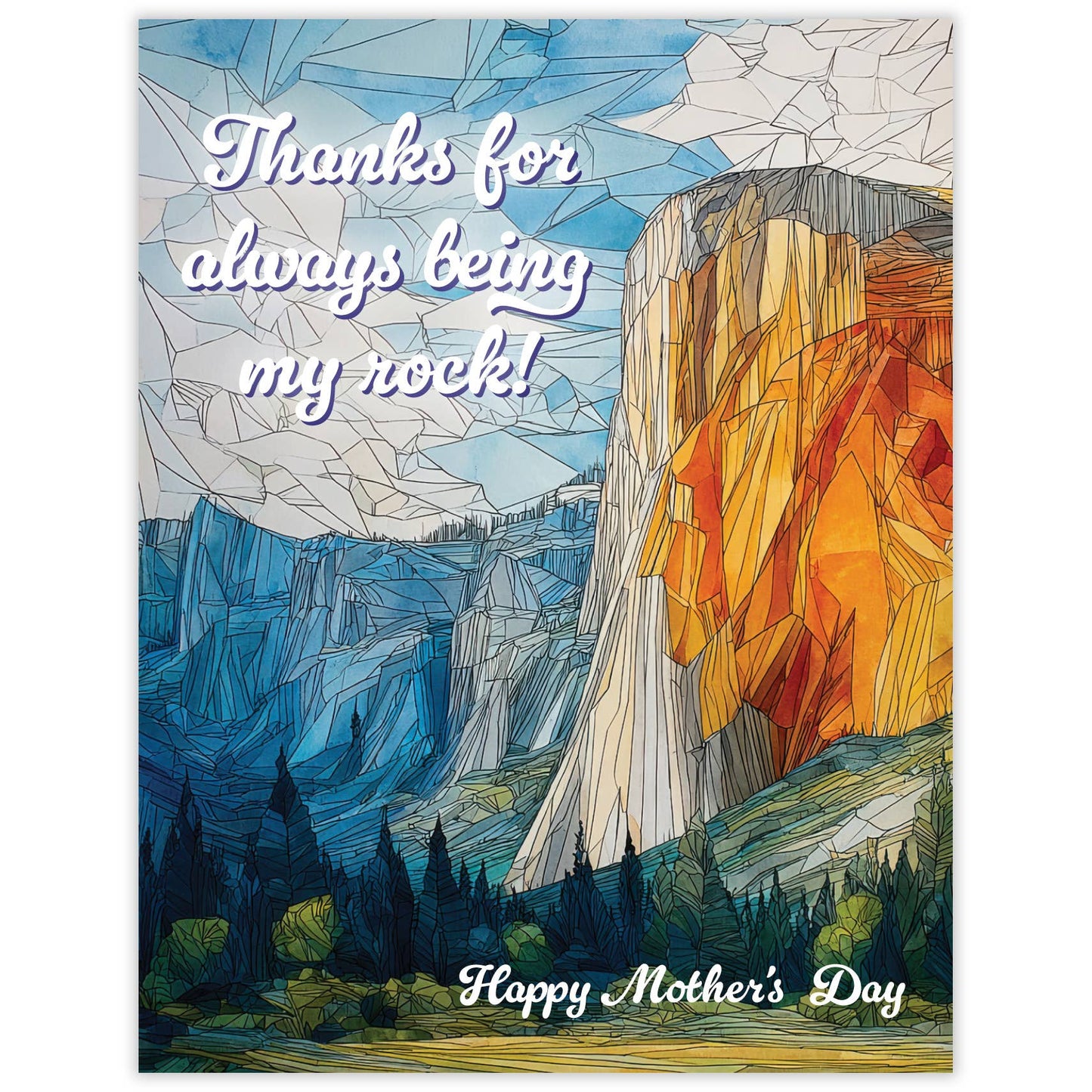 Thanks for Being My Rock - Recycled Mother's Day Card