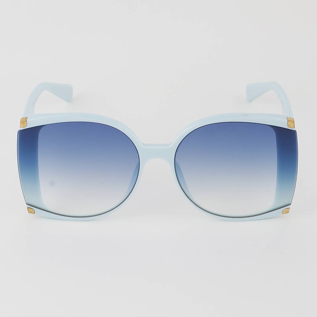Oversized Rounded Butterfly Frame Sunglasses