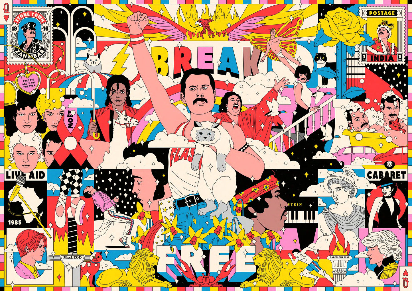 The World of Freddie Mercury 1000 Piece Puzzle