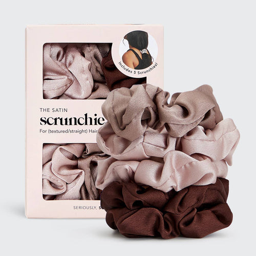 Satin Sleep Scrunchies 5pc- Cameo - Front & Company: Gift Store