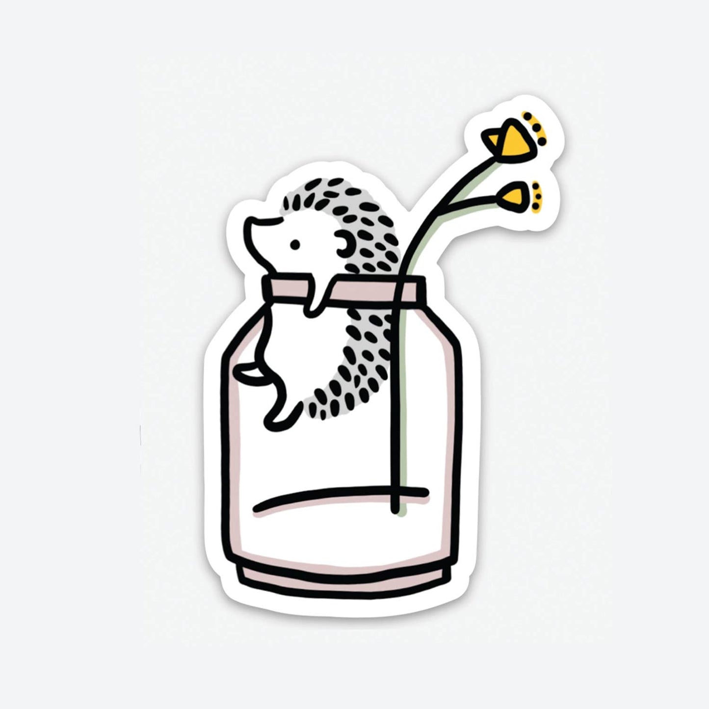 White Mason Jar Sticker