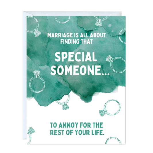 Funny Wedding Couples Engagement Card (Someone to annoy)