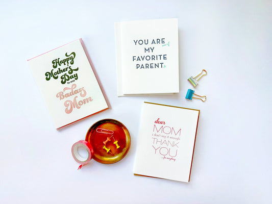 Favorite Parent - Letterpress Mother's and Father's Day Card