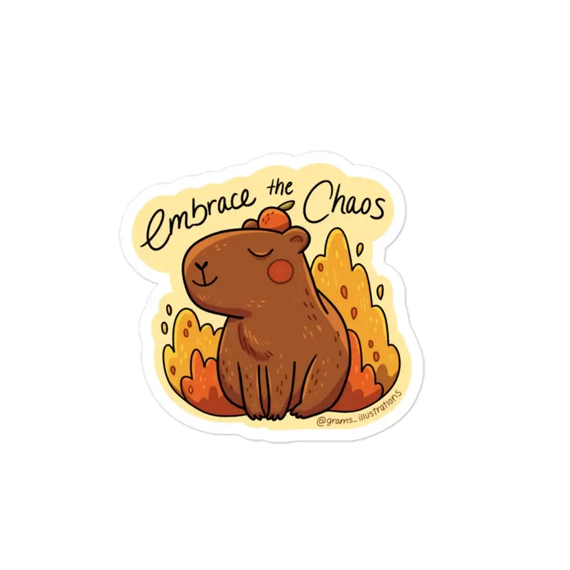 Embrace the chaos sticker
