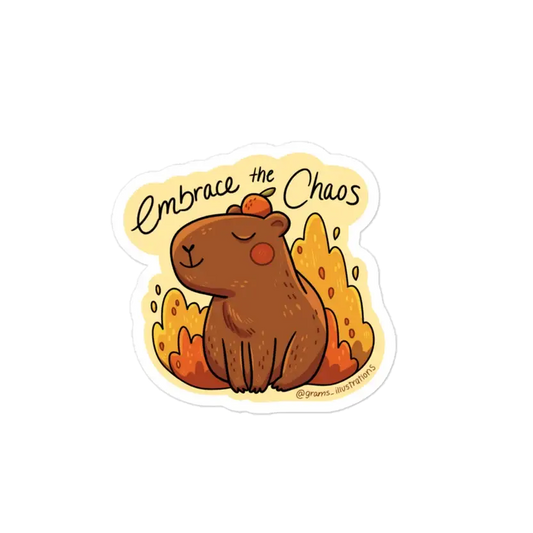 Embrace the chaos sticker