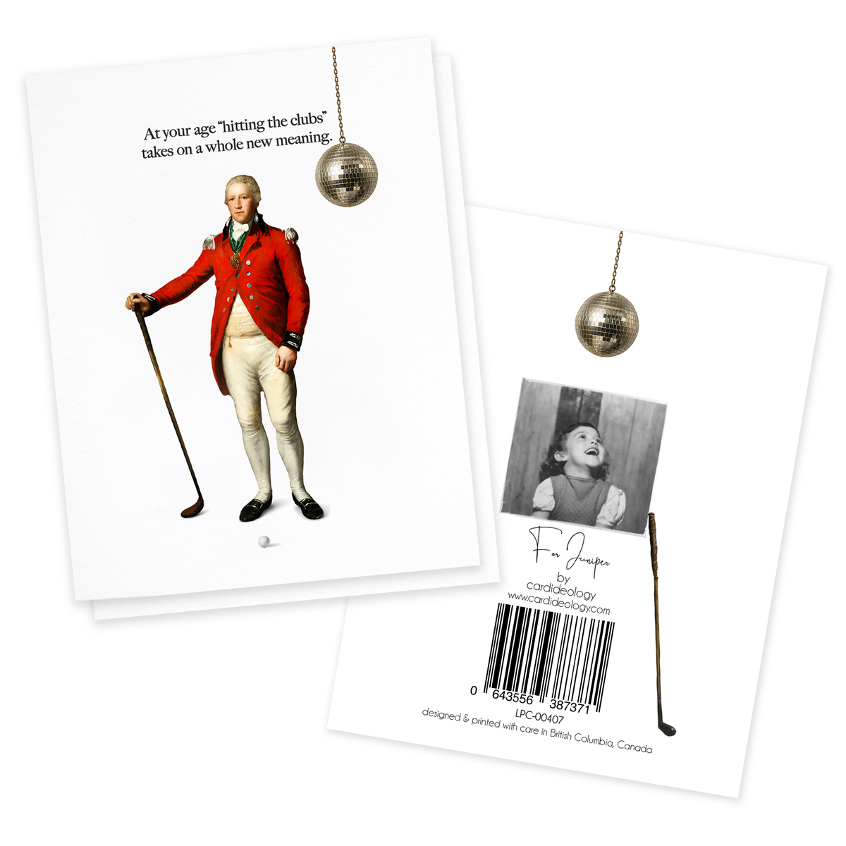 Hitting The Clubs, Funny Birthday Greeting Card