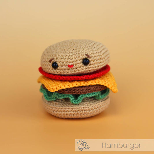 DIY Crochet Kit - Hamburger Bag Charm