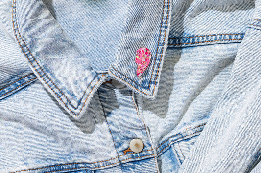 2 Pins w/ Gift Card - Best Friends Heart - Pink Confetti