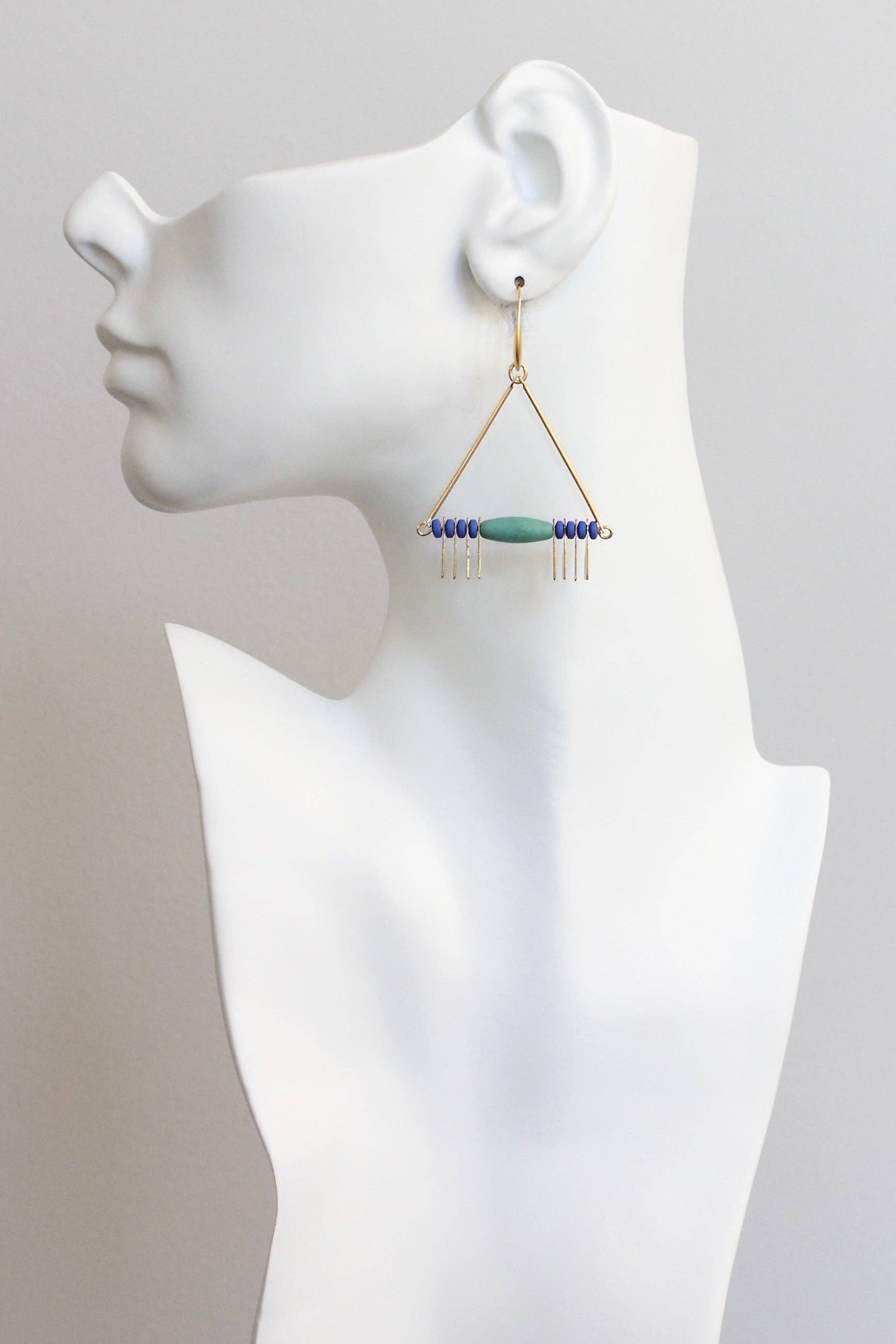 KYLE36 turquoise and cobalt earrings