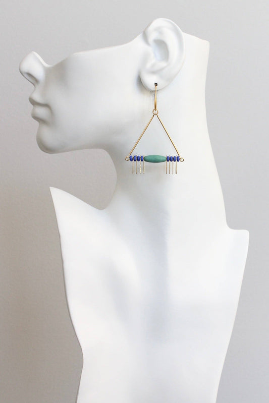 KYLE36 turquoise and cobalt earrings