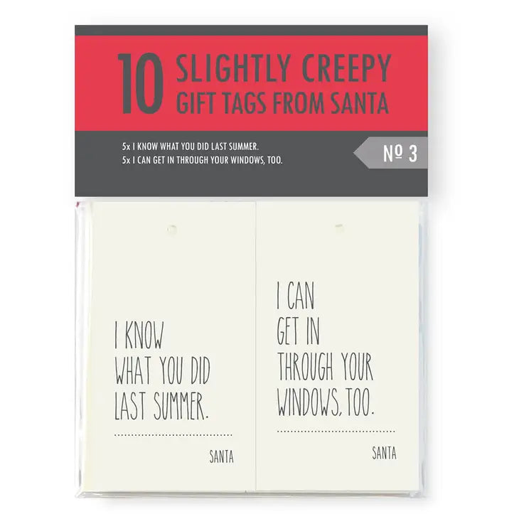 Creepy Santa Tags Three