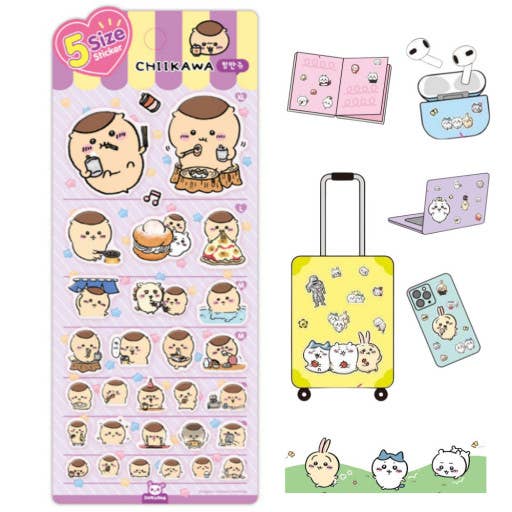 Chiikawa & Friends 5 Sizes Jelly Coating Deco Stickers