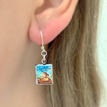 Load image into Gallery viewer, Earrings Book Locket Charlotte&#39;s Web
