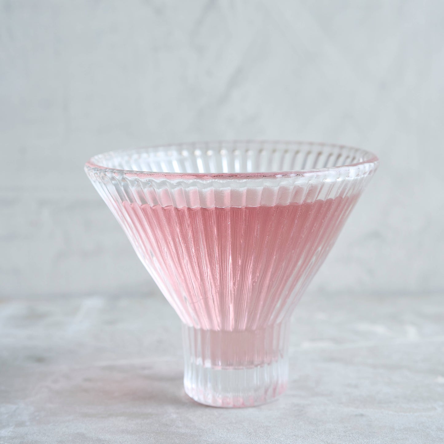 Pressed Clear Martini Glasses