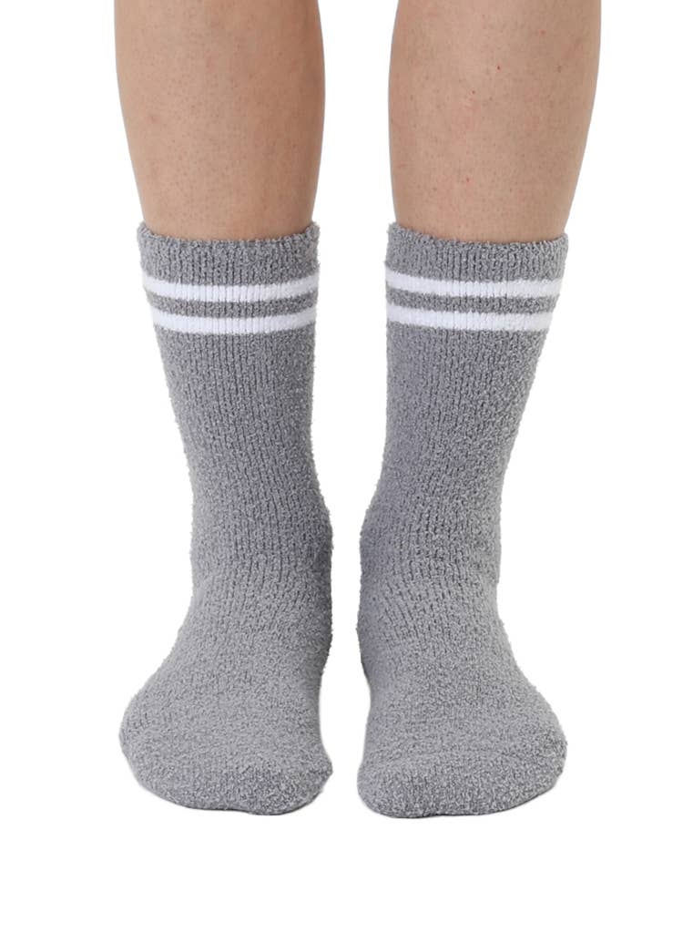 Fuzzy Crew Socks w/ Bottom Grip Phrase - "In Your Dreams"