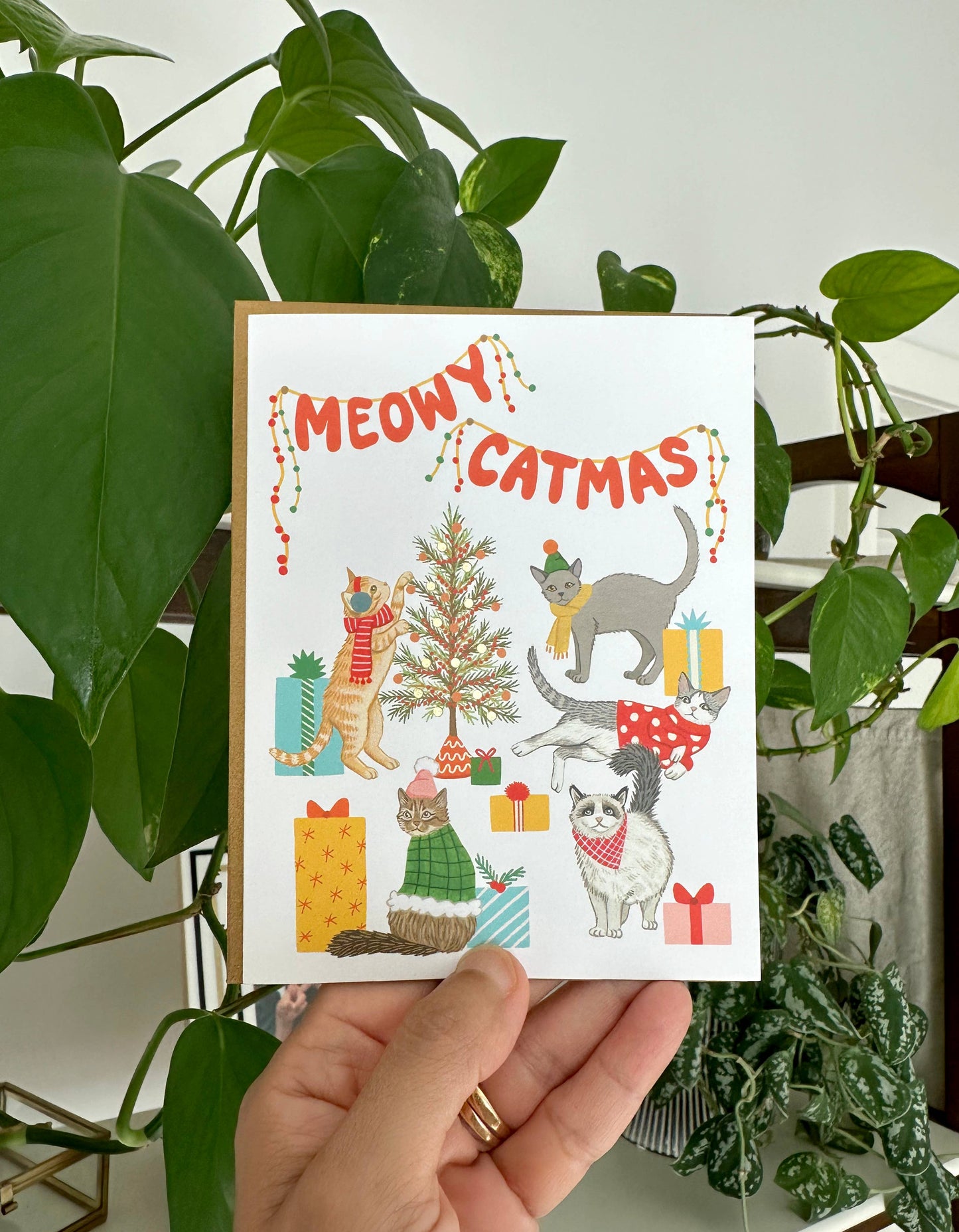 Merry Catmas Christmas Card *Foil Stamped*