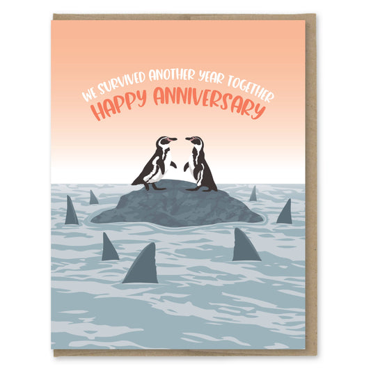 Survived Another Year Funny Anniversary Card