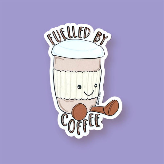 Fuelled By Coffee Vinyl Sticker