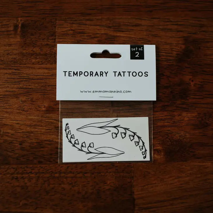 May Birth Flower - Lily of the Valley Temporary Tattoos