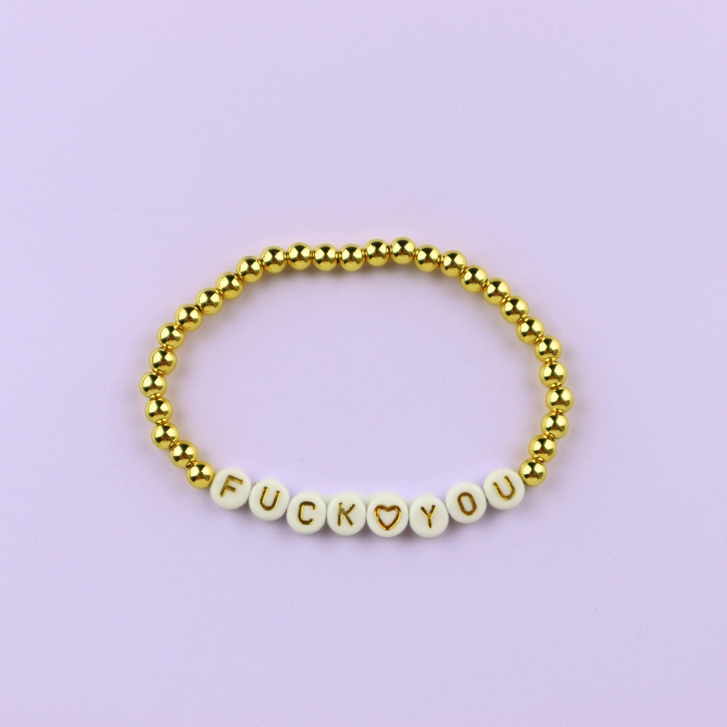 Gold Filled Ball Beaded Message Bracelets