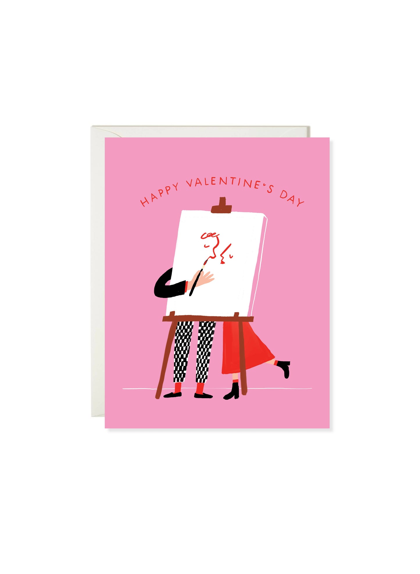 Valentine's Day Painting - Happy Couple Valentine's Day Card