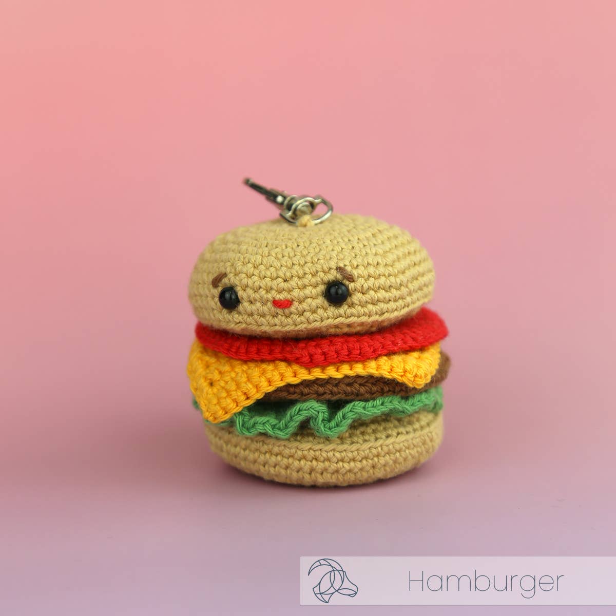 DIY Crochet Kit - Hamburger Bag Charm