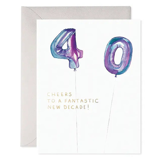 Helium 40 | 40th Birthday Greeting Card