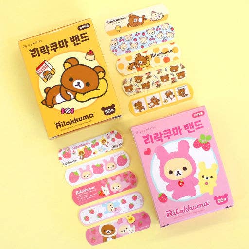 Rilakkuma Cute Characters Bandages – 50pcs Value Box