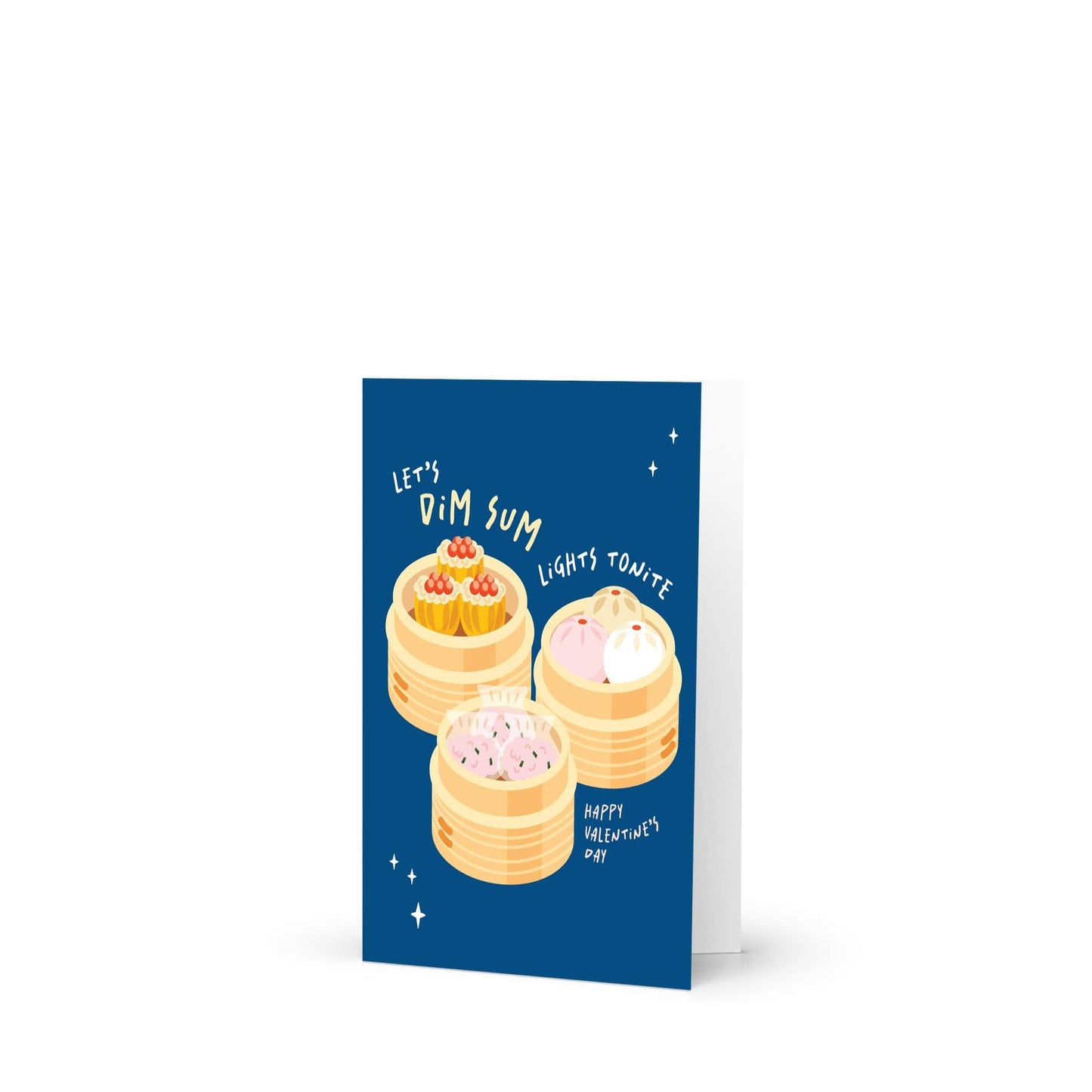 Dim Sum Lights Valentine's Day Card | Funny Steamer Trio