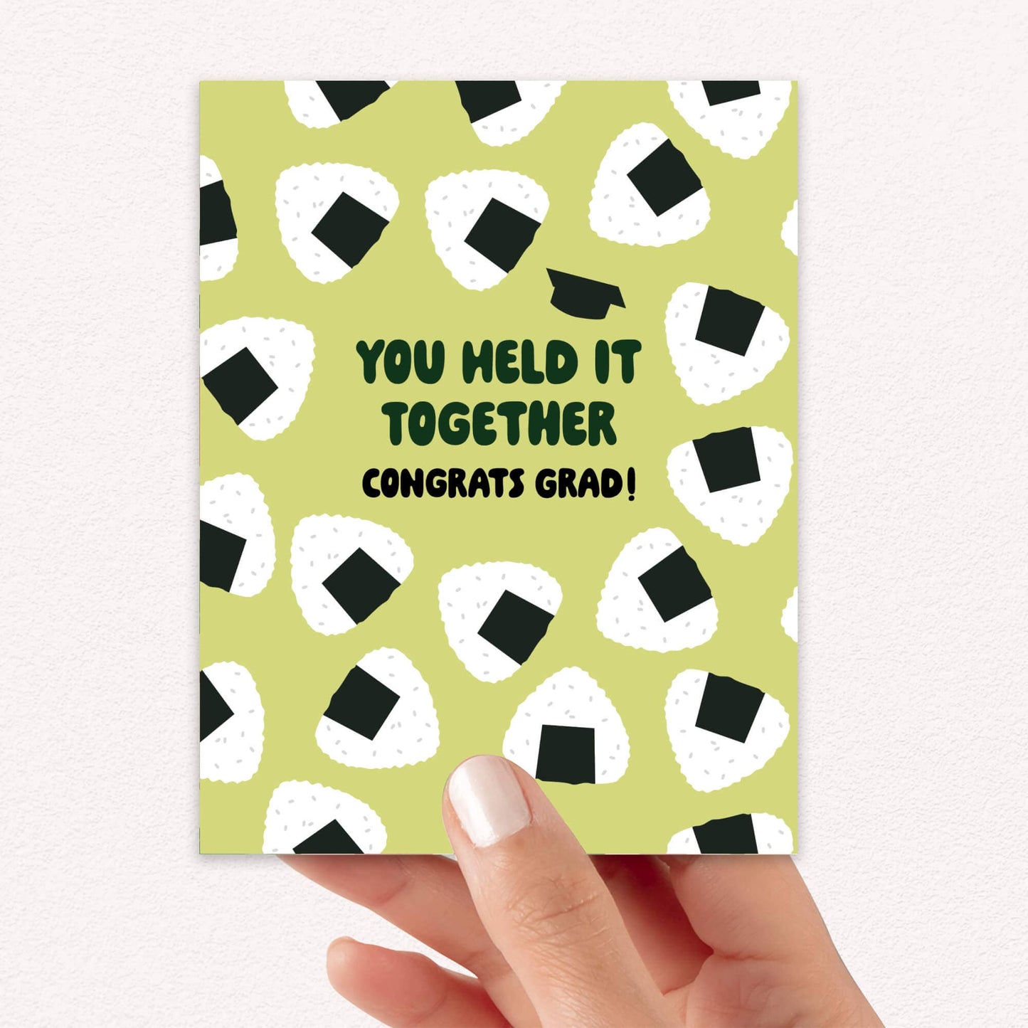 Onigiri Graduation Card | Funny Japanese Rice Ball Food Congrats