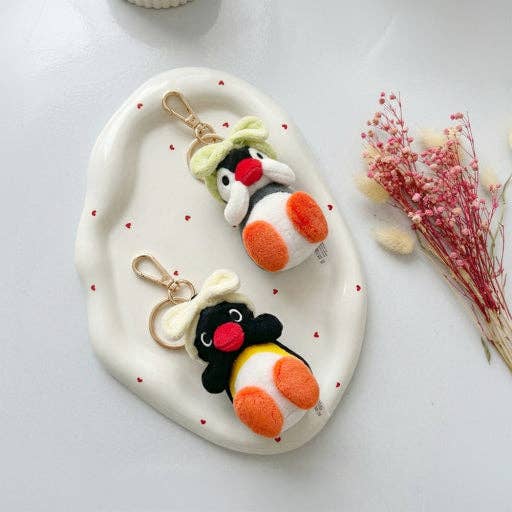 Limited Theme Pingu Headband Plush Keychain Bag Charm
