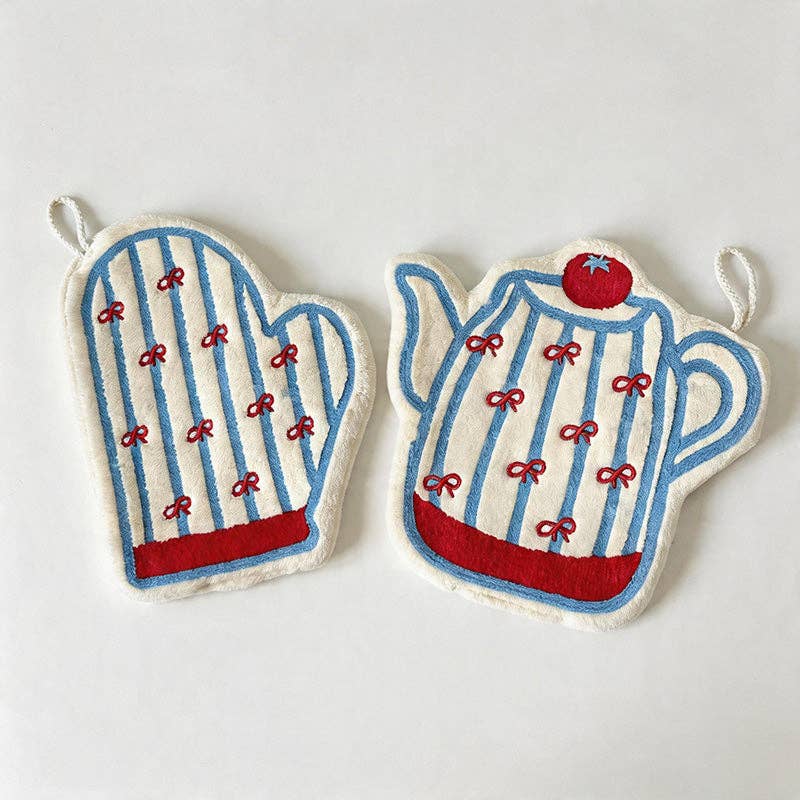 Glove & Teapot Shaped Hanging Hand Towel