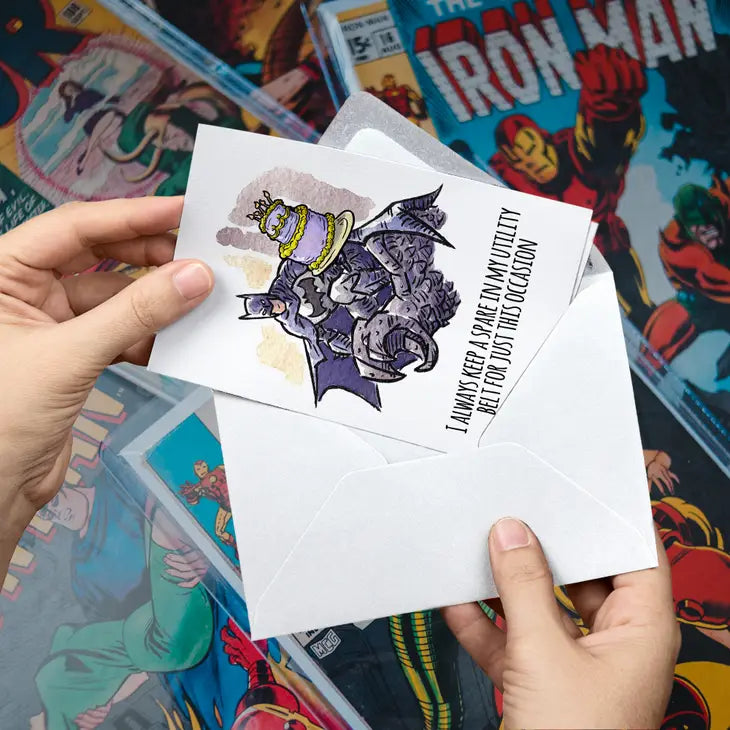 "Always Keep A Spare in Utility Belt" - Batman Birthday Card