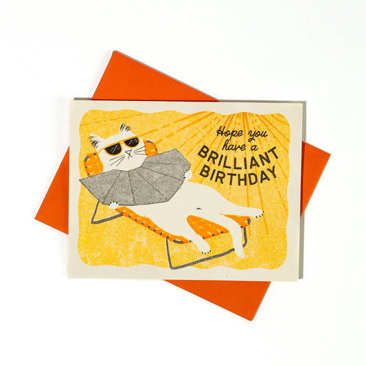 Brilliant Birthday - Risograph Card