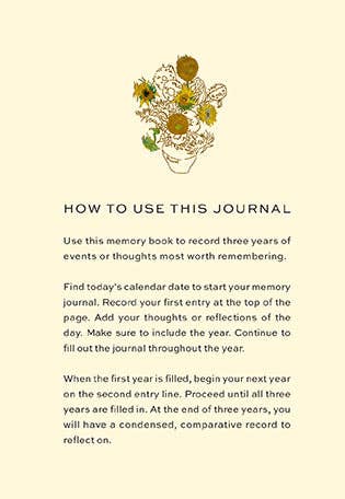 Van Gogh Memory Journal: Record, Reflect, Remember