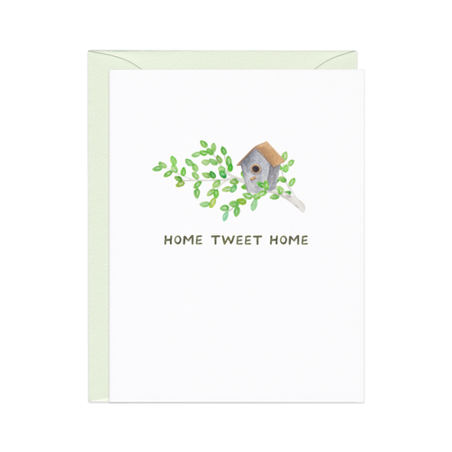 Bird House New Home - Animal Pun Housewarming Congrats Card - Front & Company: Gift Store