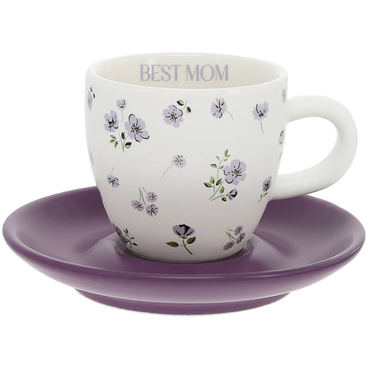 Best Mom - 2.5 oz Espresso Cup and Saucer