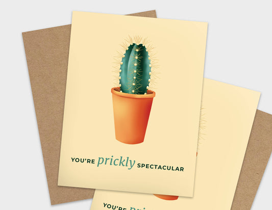 You're Prickly Spectacular Pun Appreciation Card
