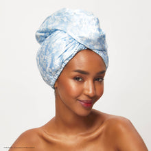 Load image into Gallery viewer, Kitsch x Bridgerton Satin Wrapped Hair Towel / Toile De
