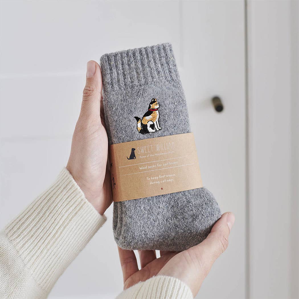 Tortoiseshell Cat Wool Socks