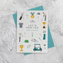 Load image into Gallery viewer, Golf Birthday Letterpress Style Card
