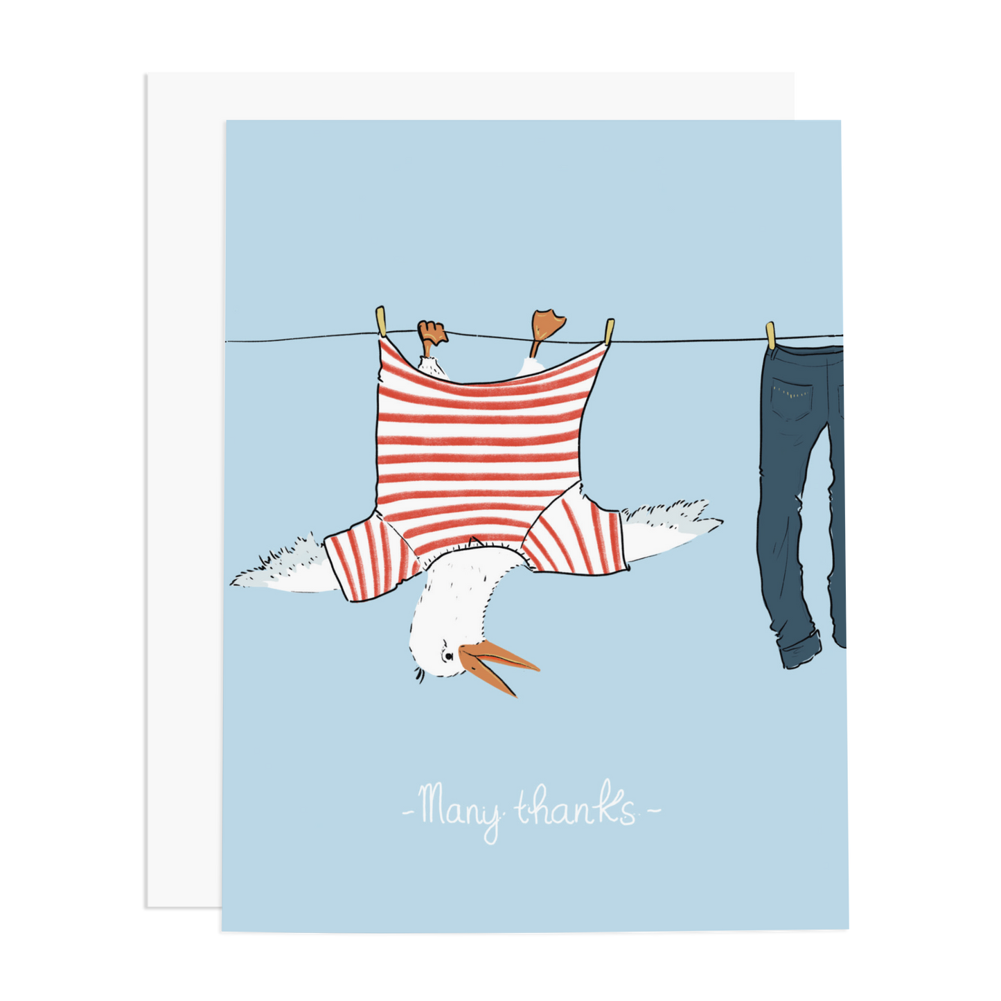 Many Thanks Seagull Greeting Card